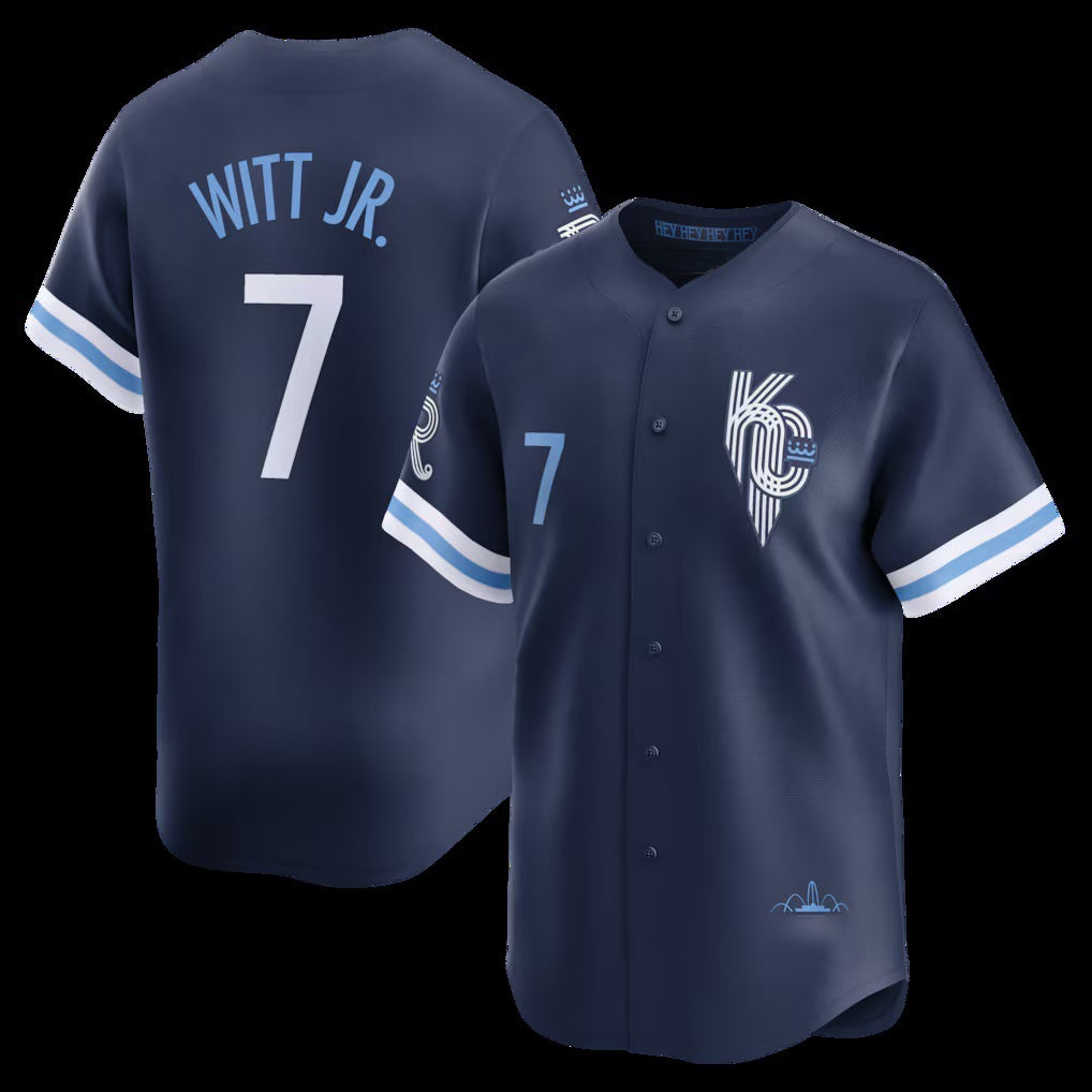 Kansas City Royals #7 Bobby Witt Jr.Navy MIKSHPS City Connect Limited Player Jersey
