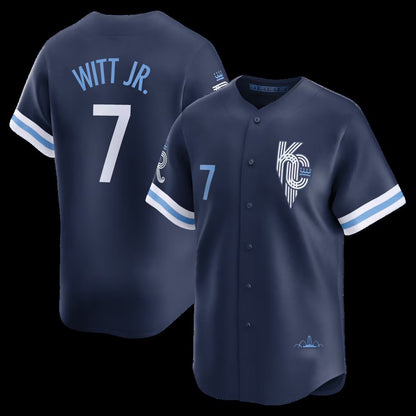 Kansas City Royals #7 Bobby Witt Jr.Navy MIKSHPS City Connect Limited Player Jersey