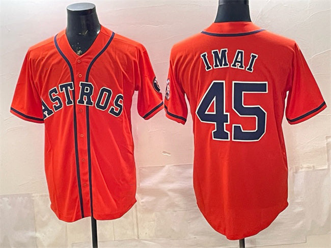Houston Astros #45 Tatsuya Imai Orange MIKSHPS Cool Base Stitched Jersey