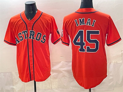 Houston Astros #45 Tatsuya Imai Orange MIKSHPS Cool Base Stitched Jersey
