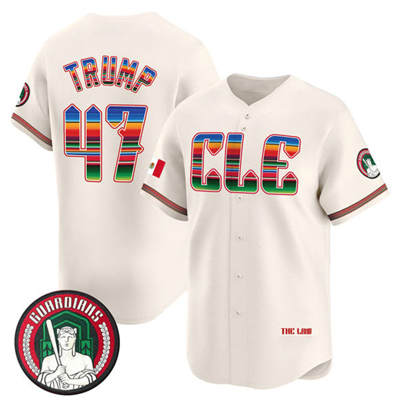 Cleveland Guardians #47 Donald Trump Cream MIKSHPS Mexico Vapor Premier Limited Stitched Jersey