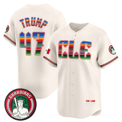 Cleveland Guardians #47 Donald Trump Cream MIKSHPS Mexico Vapor Premier Limited Stitched Jersey
