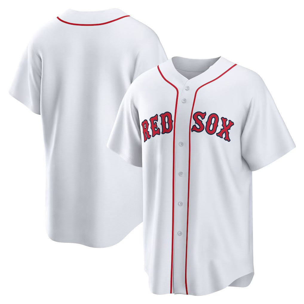 Boston Red Sox White MIKSHPS Home Blank Replica Jersey