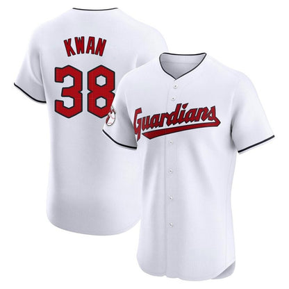 Cleveland Guardians #38 Steven Kwan Player White MIKSHPS Limited Elite Home Stitched Jerseys