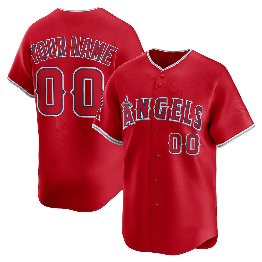 Custom Los Angeles Angels Red MIKSHPS Alternate Limited Jersey