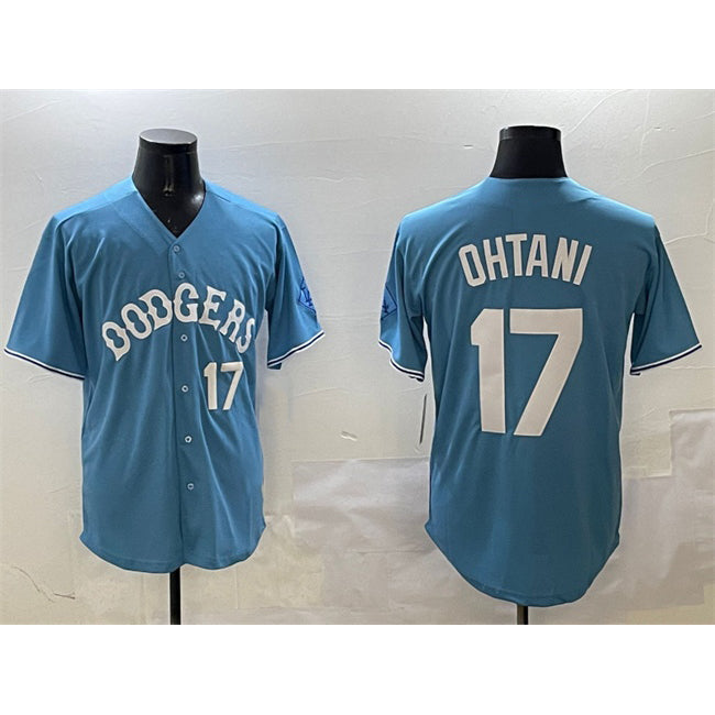 Los Angeles Dodgers #17 Shohei Ohtani Light Blue MIKSHPS Limited Stitched Jersey