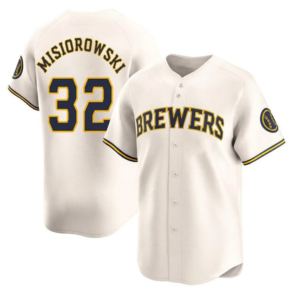 Milwaukee Brewers #32 Jacob Misiorowski Player Cream MIKSHPS Limited Game Stitched Jerseys