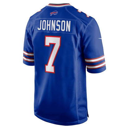 B.Bills #7 Taron Johnson Royal MIKSHPS Game Jersey