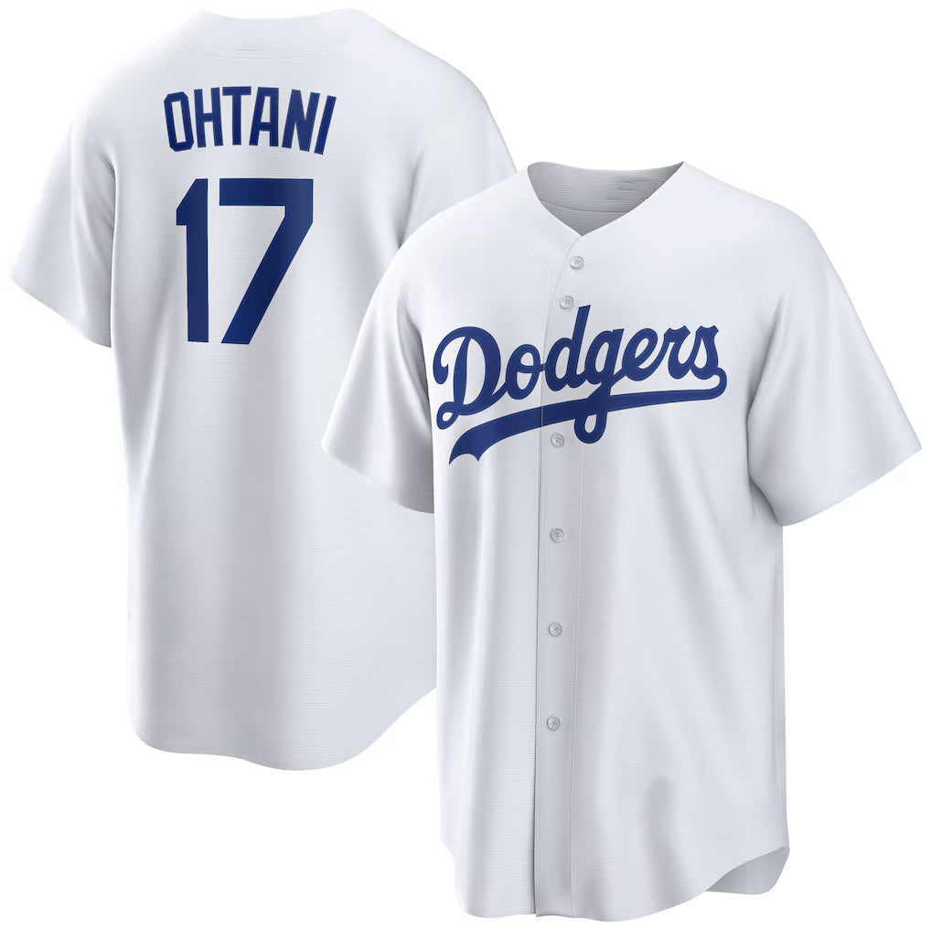 Los Angeles Dodgers #17 Shohei Ohtani White MIKSHPS Home Replica Player Jersey