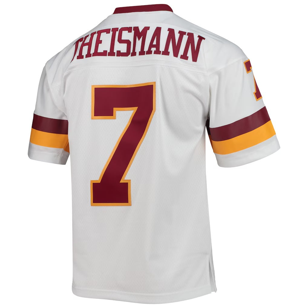 W.Football Team #7 Joe Theismann Mitchell & Ness White MIKSHPS Legacy Replica Jersey