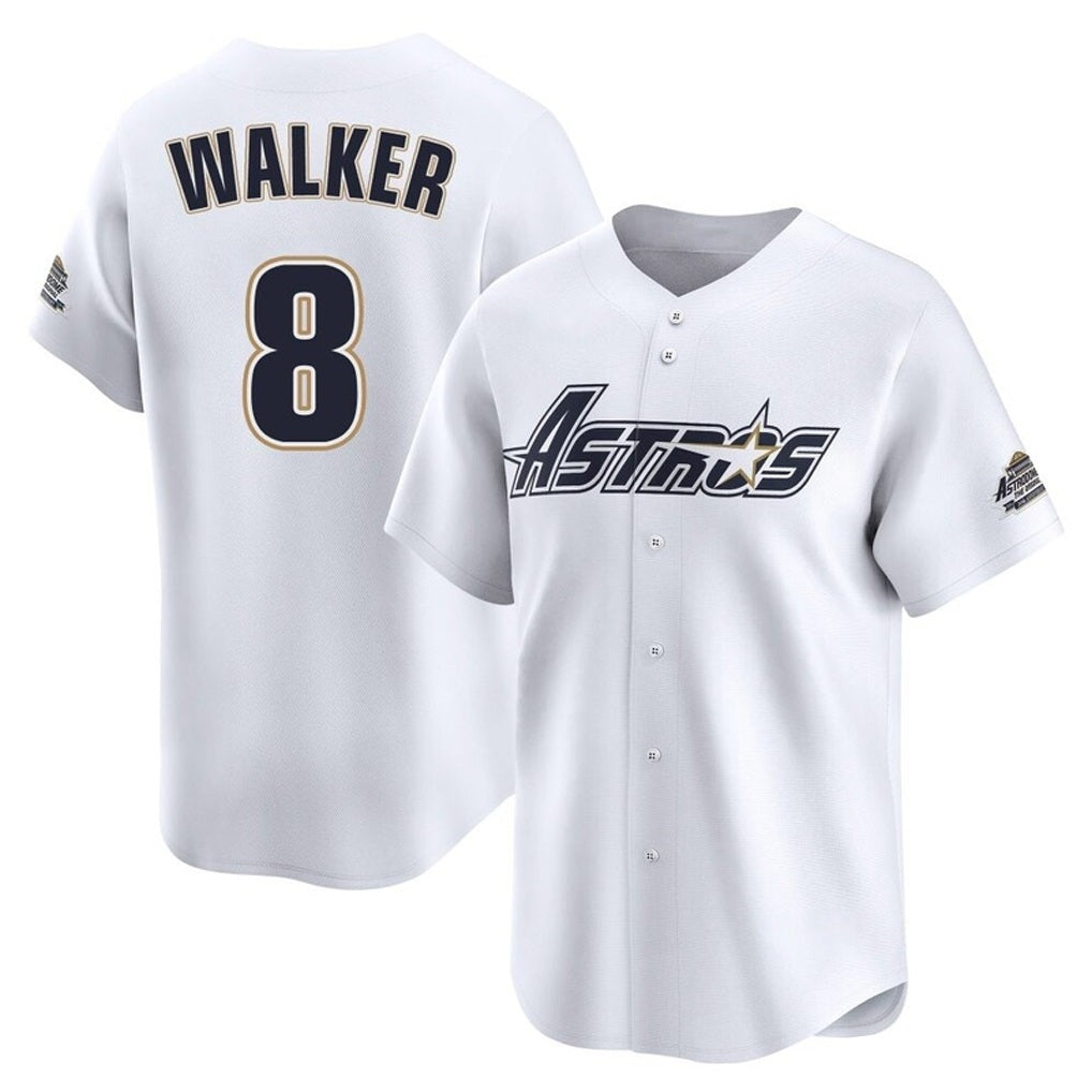 Houston Astros #8 Christian Walker Player White MIKSHPS Throwback Cooperstown Collection Limited Stitched Jerseys