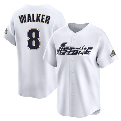 Houston Astros #8 Christian Walker Player White MIKSHPS Throwback Cooperstown Collection Limited Stitched Jerseys