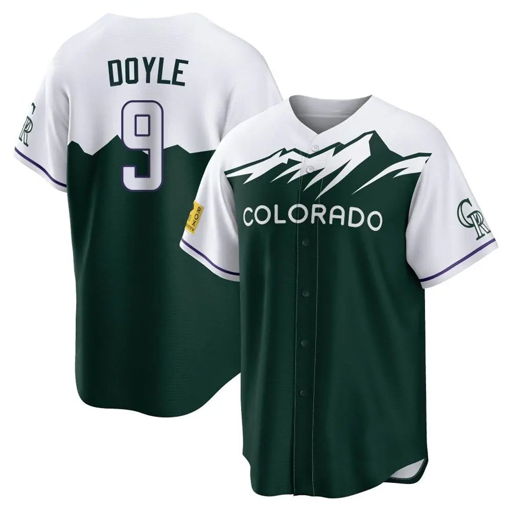 Colorado Rockies #9 Brenton Doyle Player Green MIKSHPS City Connect Home Game Stitched Jerseys