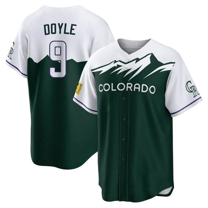 Colorado Rockies #9 Brenton Doyle Player Green MIKSHPS City Connect Home Game Stitched Jerseys