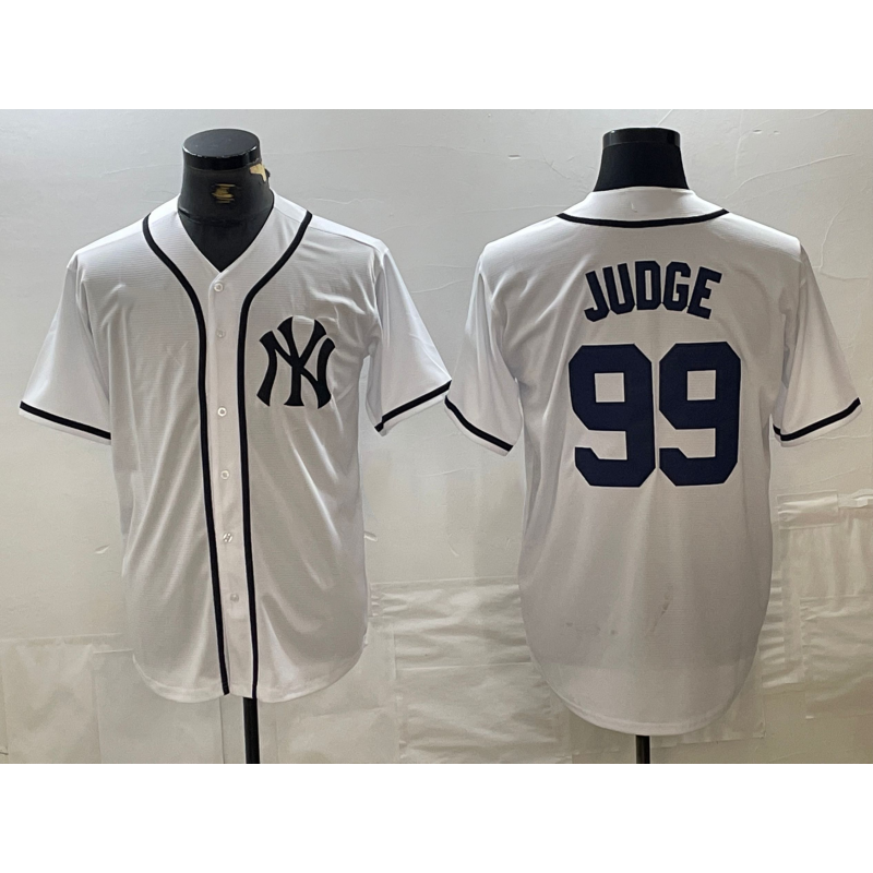 New York Yankees #99 Aaron Judge White MIKSHPS Fashion Cool Base Jersey