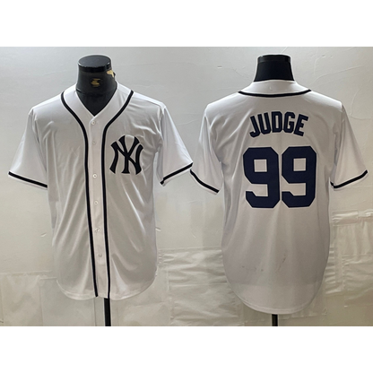 New York Yankees #99 Aaron Judge White MIKSHPS Fashion Cool Base Jersey