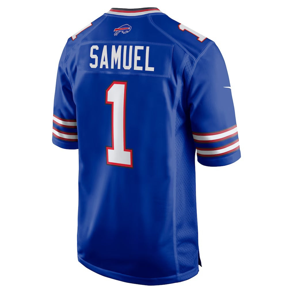 B.Bills #1 Curtis Samuel Royal MIKSHPS Game Jersey