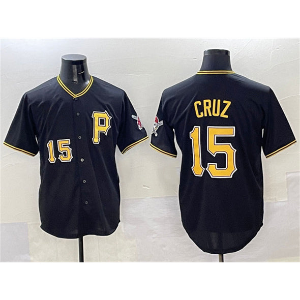 Pittsburgh Pirates #15 Oneil Cruz Black MIKSHPS 2025 Limited Stitched Jersey
