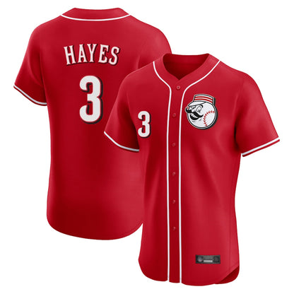 Cincinnati Reds #3 Ke'Bryan Hayes Player Red MIKSHPS Limited Elite Home Game Stitched Jerseys