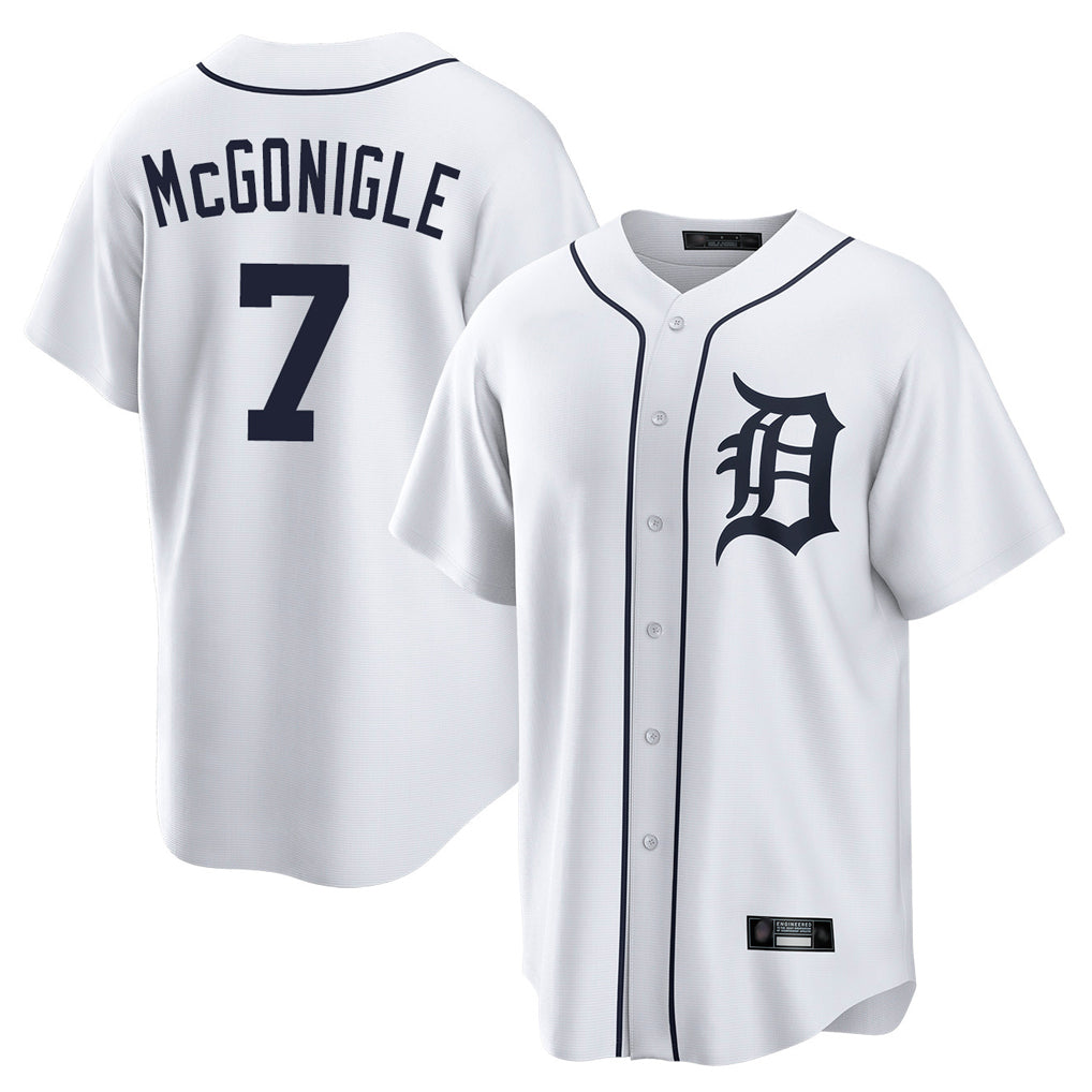 Detroit Tigers #7 Kevin McGonigle Player White MIKSHPS Home Game Stitched Jerseys