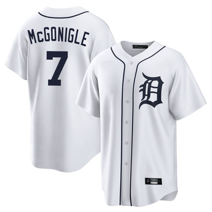 Detroit Tigers #7 Kevin McGonigle Player White MIKSHPS Home Game Stitched Jerseys