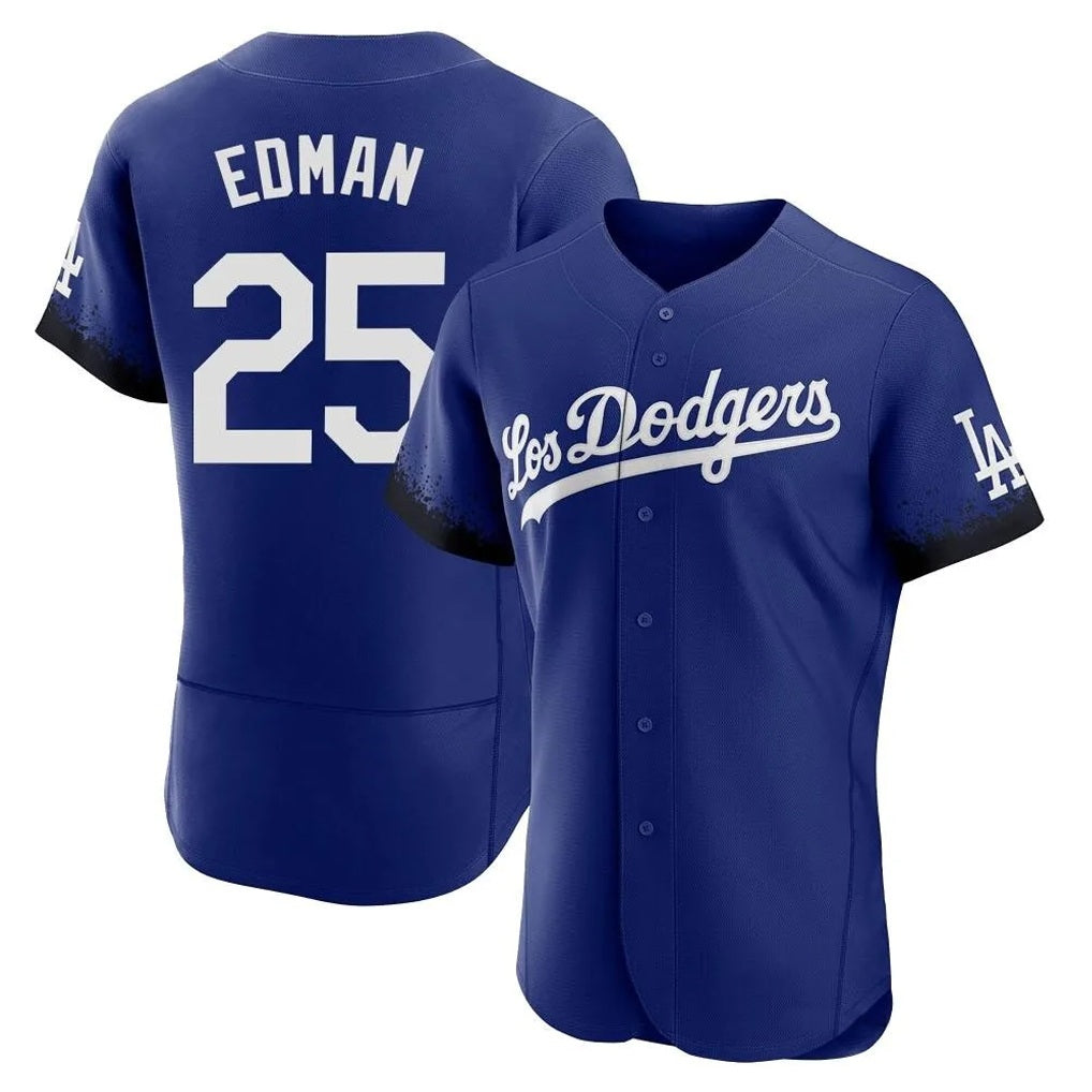 Los Angeles Dodgers #25 Tommy Edman Player Royal MIKSHPS City Connect Elite Home Stitched Jerseys