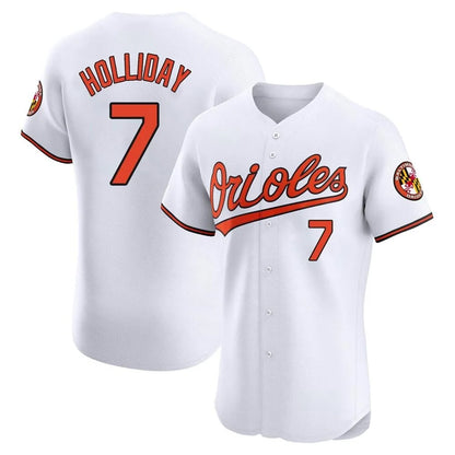 Baltimore Orioles #7 Jackson Holliday Player White MIKSHPS Limited Elite Home Game Stitched Jerseys