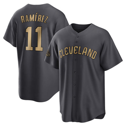 Cleveland Guardians #11 Jose Ramirez Player Charcoal MIKSHPS All-Star Limited Home Stitched Jerseys