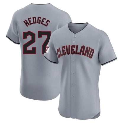 Cleveland Guardians #27 Austin Hedges Player Gray MIKSHPS Road Limited Elite Home Stitched Jerseys