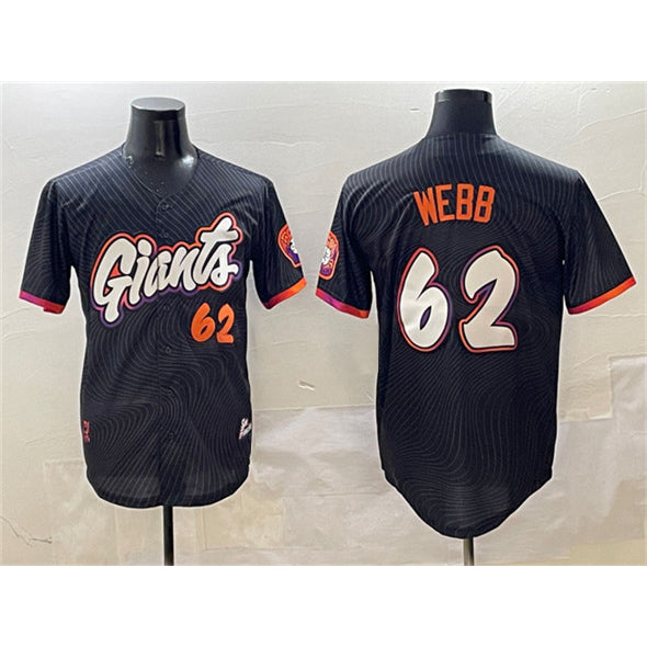 San Francisco Giants #62 Logan Webb Black MIKSHPS Anthracite 2025 City Connect Limited Stitched Jersey