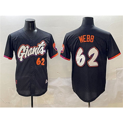 San Francisco Giants #62 Logan Webb Black MIKSHPS Anthracite 2025 City Connect Limited Stitched Jersey