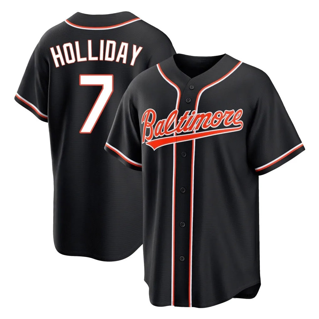 Baltimore Orioles #7 Jackson Holliday Player Black MIKSHPS Out Home Game Stitched Jerseys