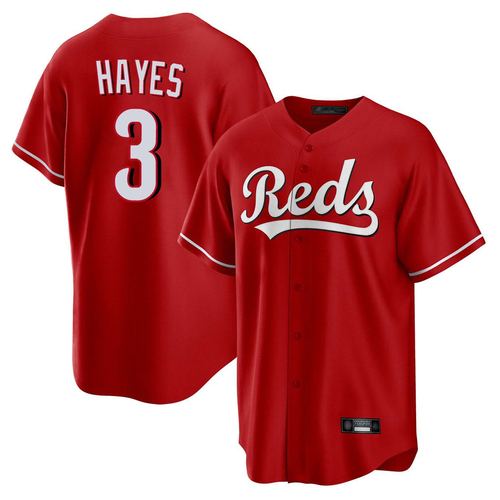 Cincinnati Reds #3 Ke'Bryan Hayes Player Red MIKSHPS Home Game Stitched Jerseys