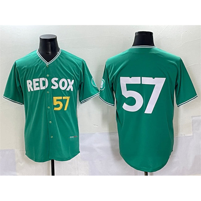 Boston Red Sox #57 Greg Weissert Green MIKSHPS 2025 City Connect Limited Stitched Jersey