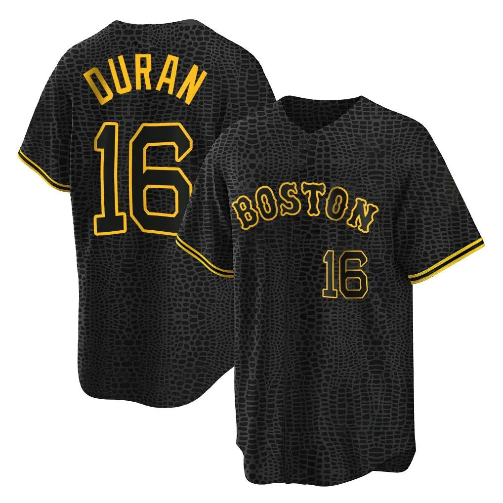 Boston Red Sox #16 Jarren Duran Player Black MIKSHPS Snake Skin City Home Game Stitched Jerseys