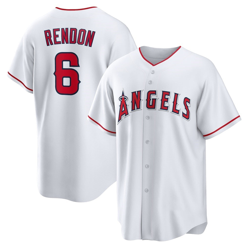 Los Angeles Angels #6 Anthony Rendon White MIKSHPS Home Replica Player Name Jersey