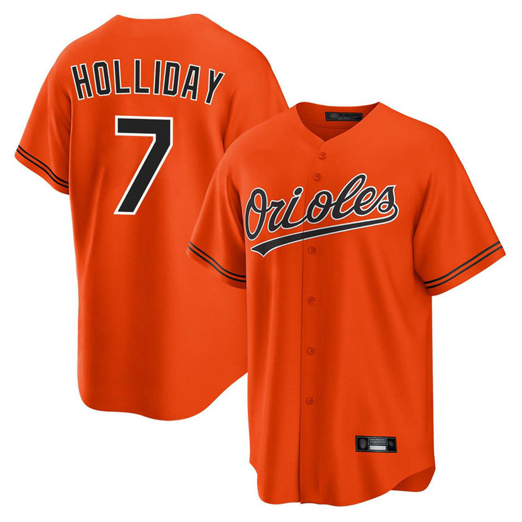 Baltimore Orioles #7 Jackson Holliday Player Orange MIKSHPS Home Game Stitched Jerseys