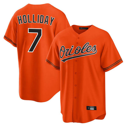 Baltimore Orioles #7 Jackson Holliday Player Orange MIKSHPS Home Game Stitched Jerseys