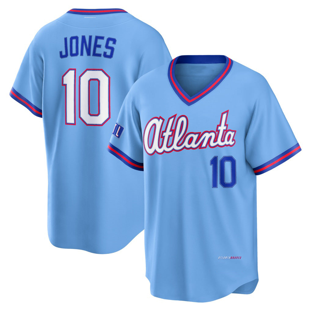 Atlanta Braves #10 Chipper Jones Powder Blue MIKSHPS 2026 City Connect Stadium Jersey