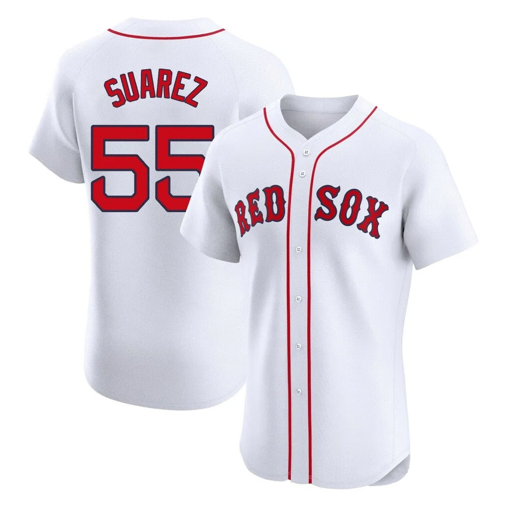 Boston Red Sox #55 Ranger Suarez Player White MIKSHPS Limited Elite Home Game Stitched Jerseys1
