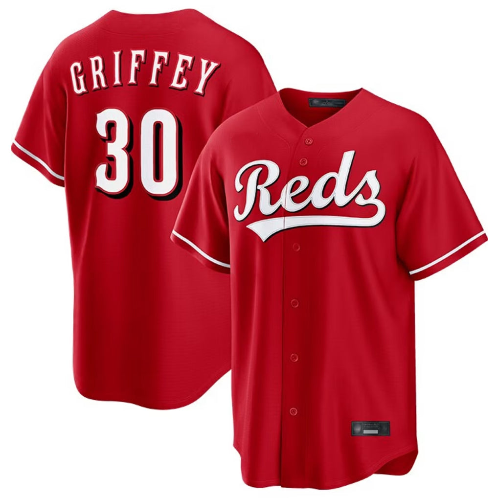 Cincinnati Reds #30 Ken Griffey Player Red MIKSHPS Home Game Stitched Jerseys