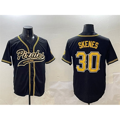 Pittsburgh Pirates #30 Paul Skenes Black MIKSHPS Cool Base Stitched Jersey