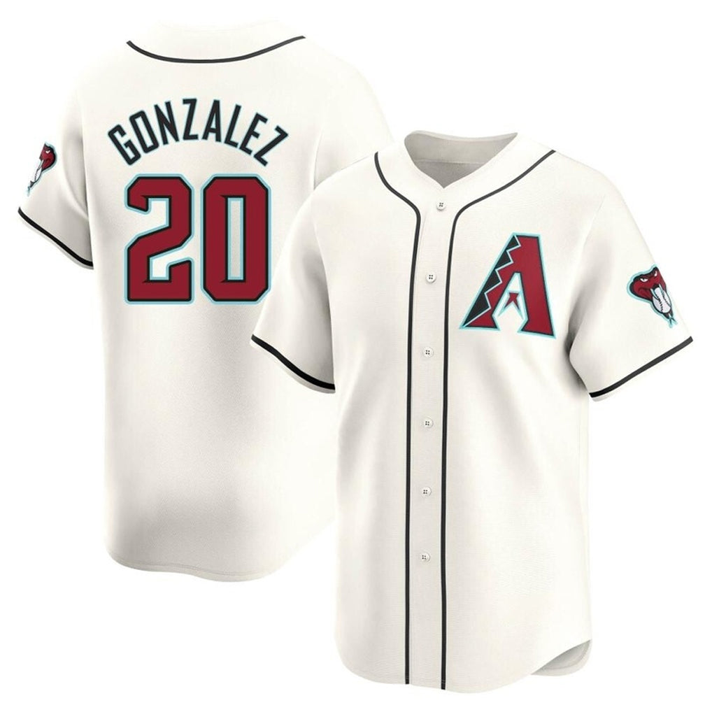 Arizona Diamondbacks #20 Luis Gonzalez Player Cream MIKSHPS Limited Home Game Stitched Jerseys