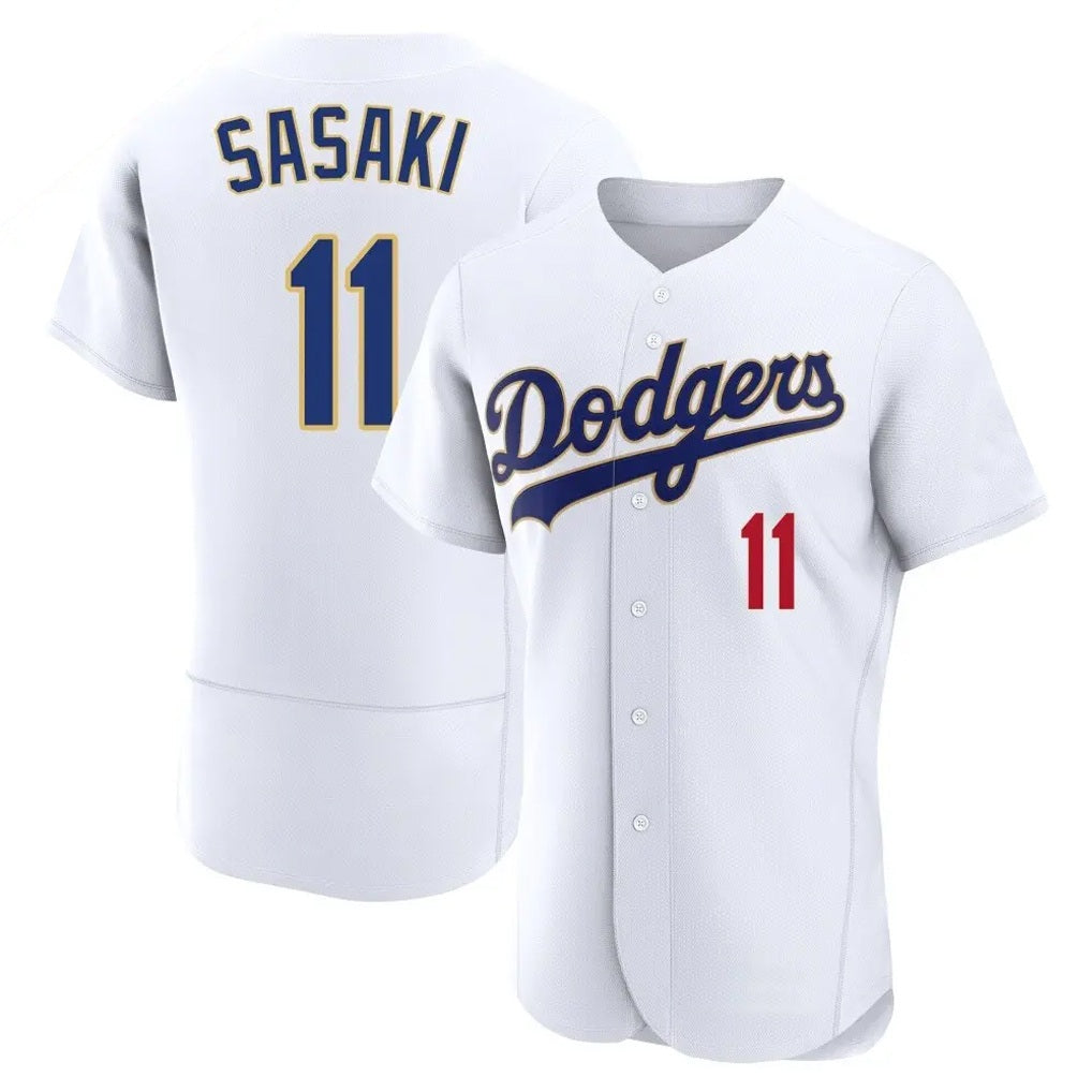 Los Angeles Dodgers #11 Roki Sasaki Player Gold White MIKSHPS 2026 Collection Stadium Limited Elite Stitched Jerseys