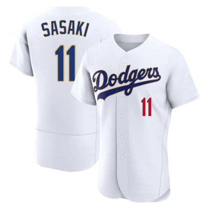 Los Angeles Dodgers #11 Roki Sasaki Player Gold White MIKSHPS 2026 Collection Stadium Limited Elite Stitched Jerseys