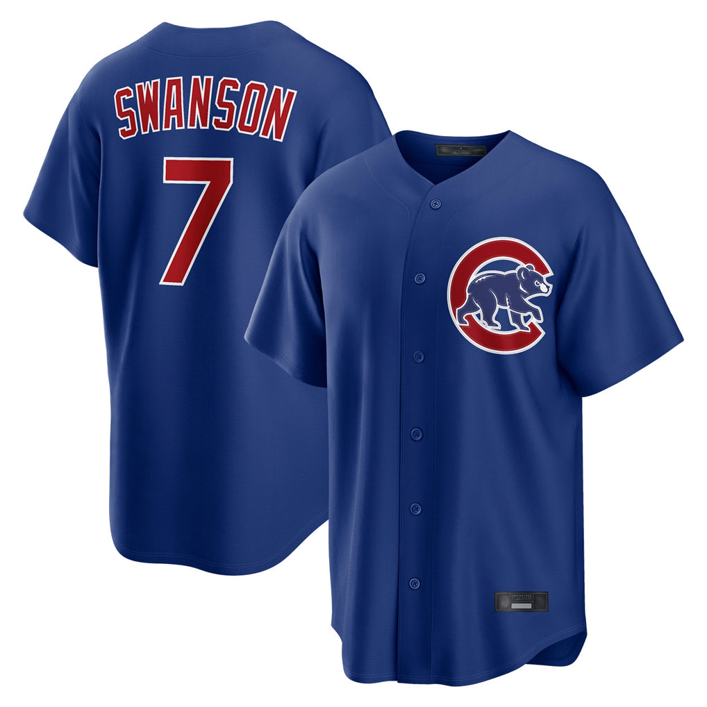 Chicago Cubs #7 Dansby Swanson Player Royal MIKSHPS Home Game Stitched Jerseys