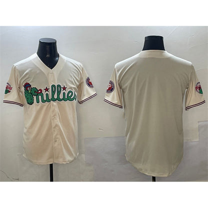 Philadelphia Phillies Blank Cream MIKSHPS Phanatic Limited Stitched Jersey