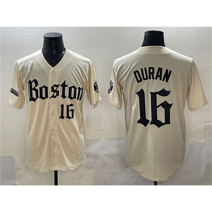Boston Red Sox #16 Jarren Duran Cream MIKSHPS Gothic Vapor Limited Stitched Jersey