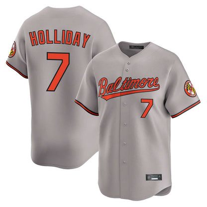 Baltimore Orioles #7 Jackson Holliday Player Gray MIKSHPS Limited Home Game Stitched Jerseys