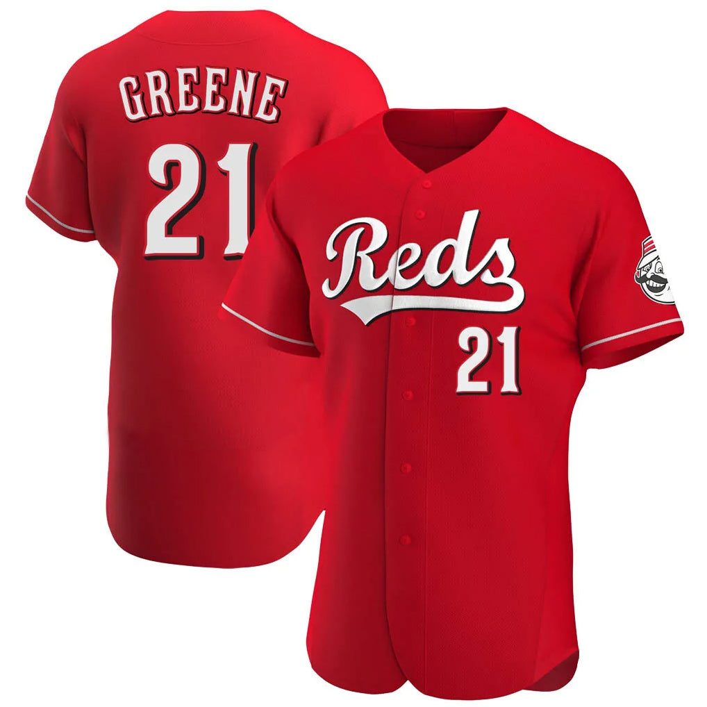 Cincinnati Reds #21 Hunter Greene Player Red MIKSHPS Limited Elite Home Stitched Jerseys